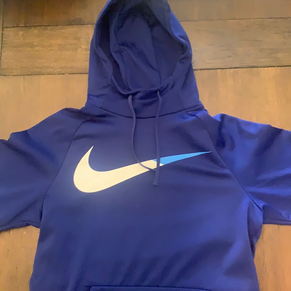 Blue and White Men’s Nike Sweatshirt